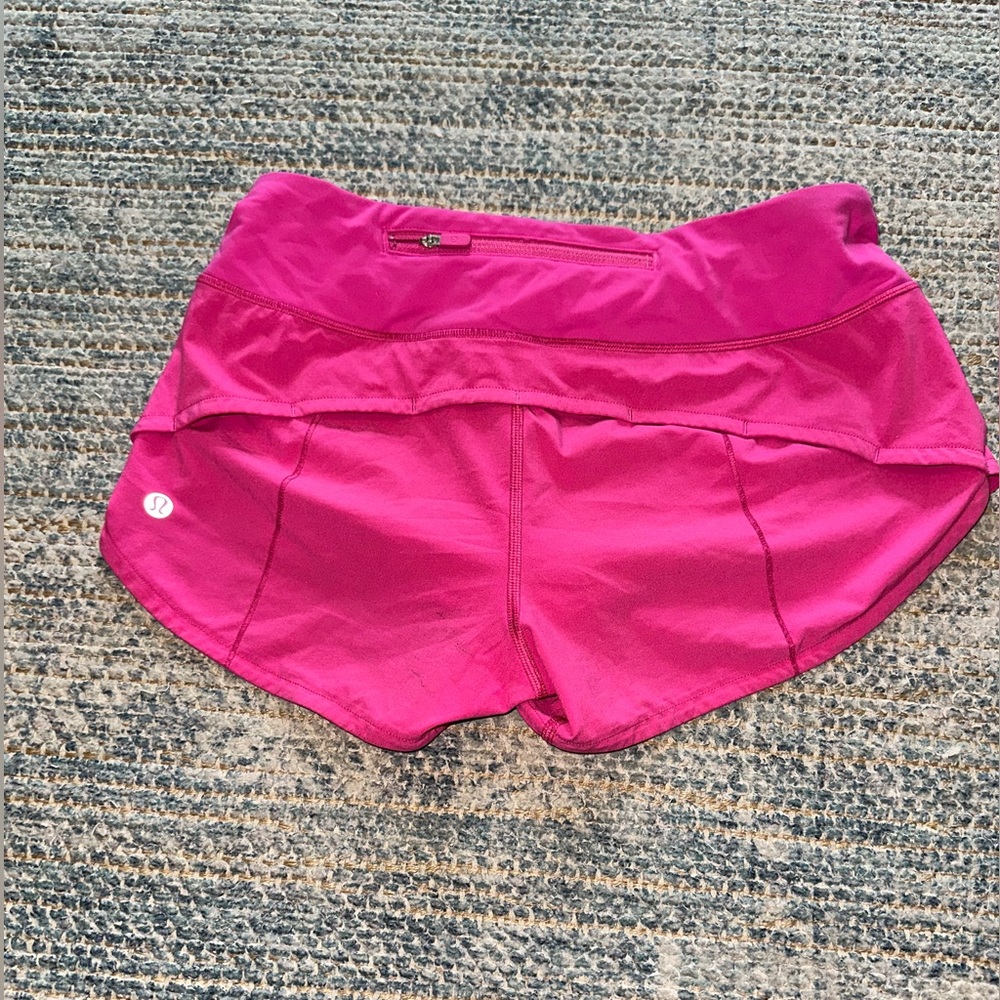 SOLD.  sonic pink 2.5 inch speed up shorts size 4